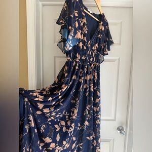 Baltic Born Navy Floral Maxi Dress